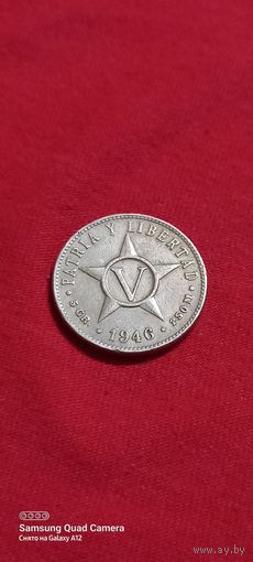 Куба, 5 сентаво 1946.