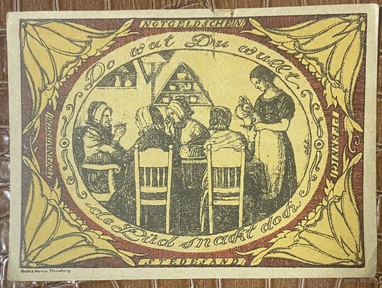 Нотгельд 75 пфеннигов 1920 год. Штедезанд,. Веймарская Республика