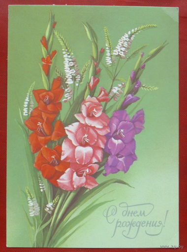 С днём рождения! Подписанная. Куртенко. 1988 года. 1158.