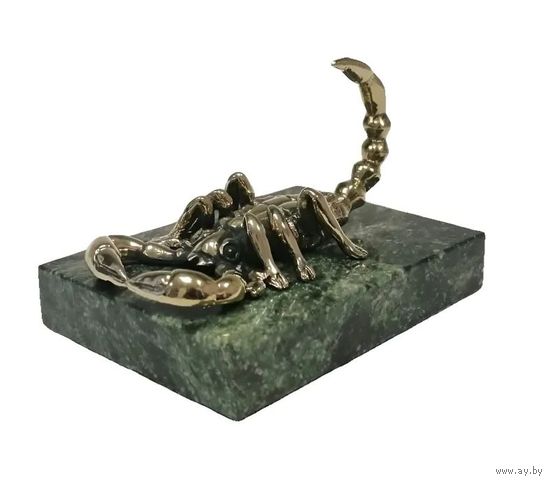 Статуэтка Знак зодиака Скорпион Бронза/змеевик