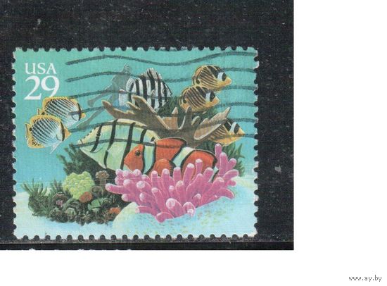 США-1994, (Мих.2503) , гаш. , Морская фауна, Рыбы(2)