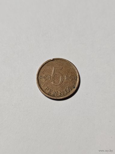 Монета ,,5 пенни'' Финляндия 1974 г.