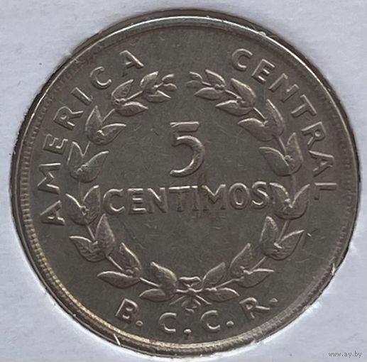 Коста-Рика 5 сентимо 1969 г. В холдере