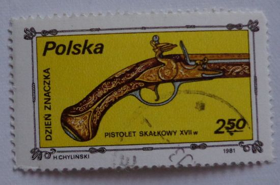 Польша.1981. Старинный пистолет XVII века.