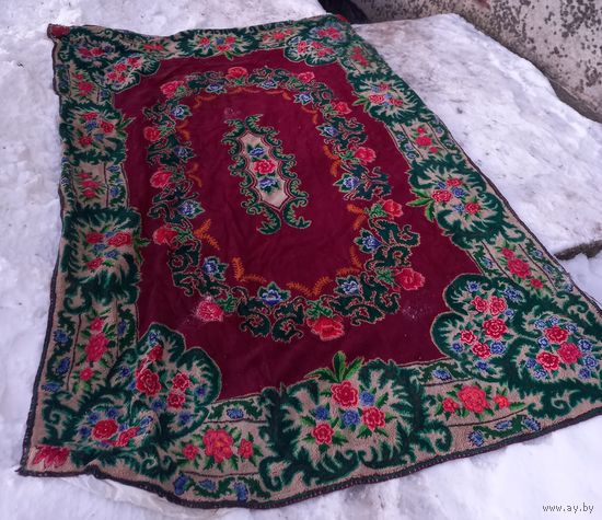 Ковер набивной старинный, ручной работы