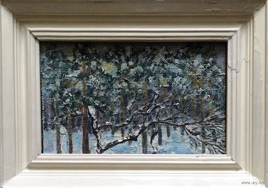 Фей П.М. Оргалит, масло. Размер с рамой 20х29 см.