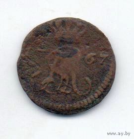КОРОЛЕВСТВО ПОЛЬША /СВЕТЛЕЙШАЯ РЕЧЬ ПОСПОЛИТАЯ ОБОИХ НАРОДОВ/. 1/2 ГРОША 1767 G
