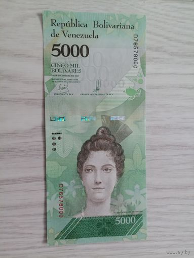 Венесуэла 5000 UNC c рубля