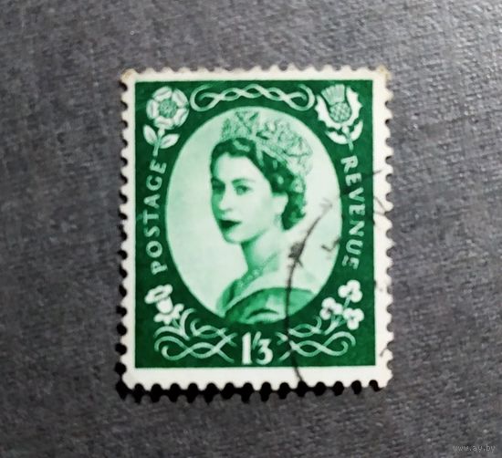 Марка Великобритания 1952-1954 Королева