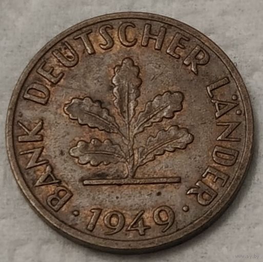 Германия 1 пфенниг, 1949"F" - Штутгарт (14-10-15)