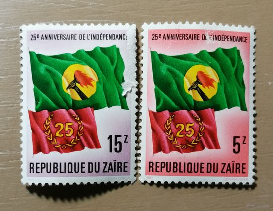 Марка Заир, 25 лет освобождения от колониализма, 1985 г.