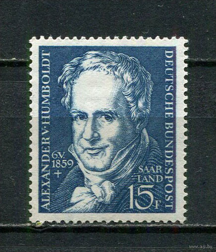 Саар (ФРГ) - 1959 - Барон Гумбольдт - [Mi. 448] - полная серия - 1 марка. MNH.  (Лот 97FP)-T25P26