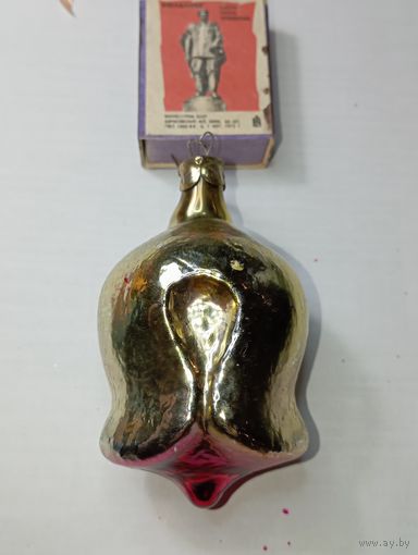 Игрушка на ёлку ,  Лилия , винтаж , стекло , СССР . С рубля