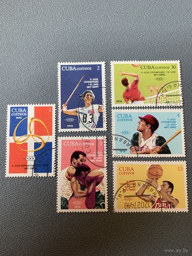 Куба 1974. XII juegos centroamericanos y del Caribe Santo Domingo