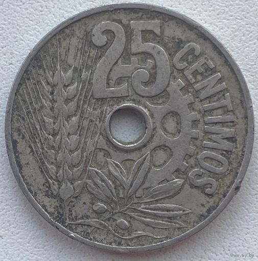 Испания 25 сентимо 1934 г.