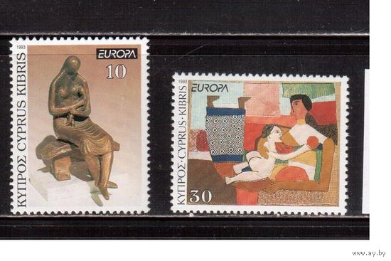 Кипр-1993, (Мих.803-804)  ** ,   Искусство, Живопись, (полная серия)