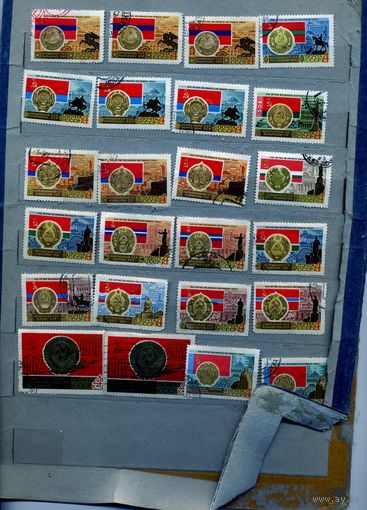 СССР, 1967, 50 лет ОКТЯБРЯ  , Сборка 24 по 15 коп шт  гашен