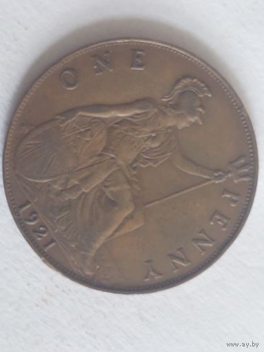 1 пенни 1921 великобритания
