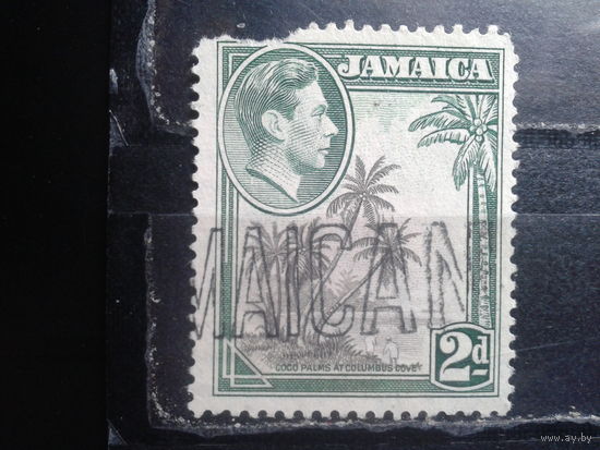 Ямайка 1938 Георг 6, пальмы
