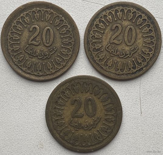 Тунис 20 миллимов 1960 г. Цена за 1 шт.