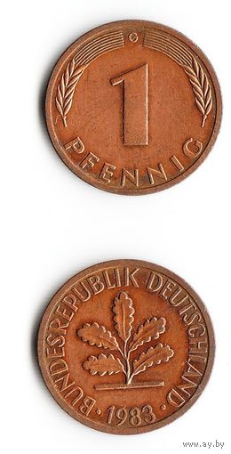 1 пфенниг Германия 1983 года(G)