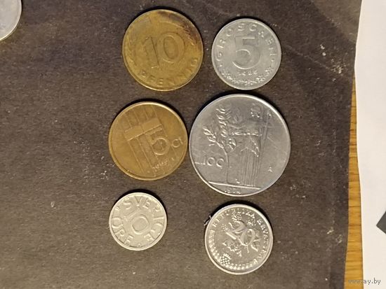 Монеты разные  6 шт.