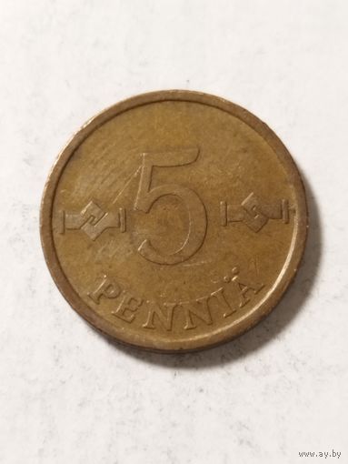 Финляндия 5 пенни 1972