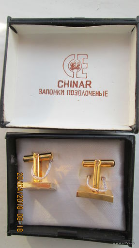 Запонки позолоченые
