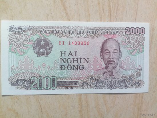 Вьетнам 2000 UNC c рубля
