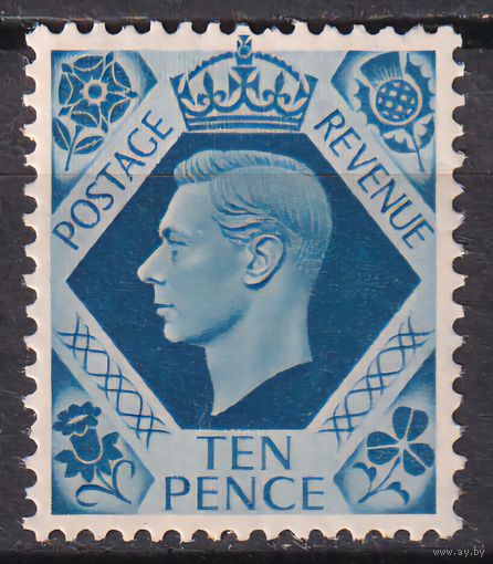 18.Br. Великобритания. Георг VI. 1939 г. Стандарт.10p. Mi.#210x.