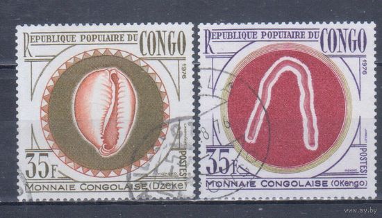 [1124] Конго 1976. Культура.Древние деньги на землях Конго. Гашеная серия.
