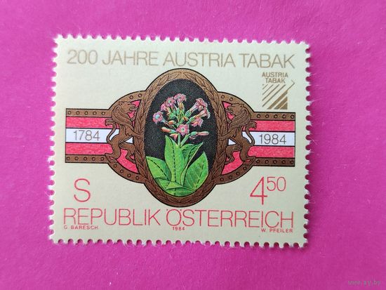 Австрия. 200 лет Австрийскому табаку. ( 1 марка ) 1984 года. 11-10.
