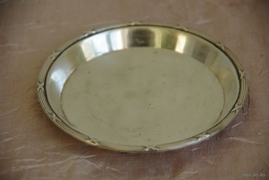 Ваза , тарелка с серебрением 13 см