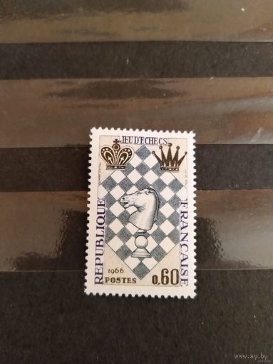 1966 Франция шахматы спорт чистая клей MNH** выпускалась одиночкой (3-4)