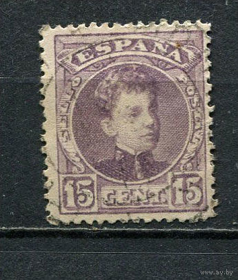 Испания (Королевство) - 1902/1905 - Король Испании Альфонсо XIII - 15C - [Mi.218a] - 1 марка. Гашеная.  (Лот 34Fu)-T25P7