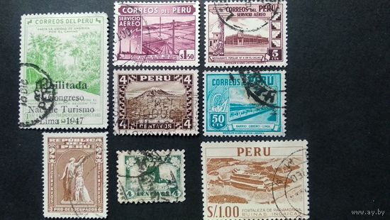 Перу\105фе\ 1931-52 авиапочта ландшафты вулкан туризм