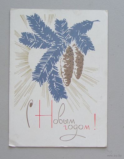 Открытка С Новым Годом худ. А. Плетнев 1964 год  вид 25