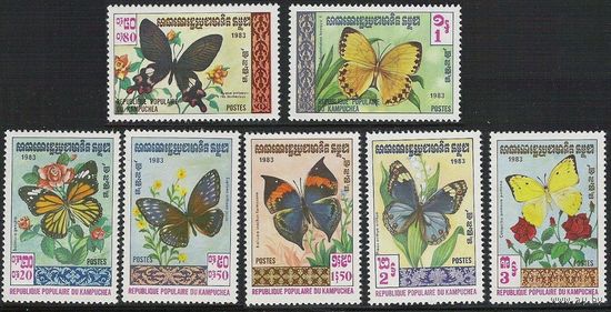 1983 Камбоджа 462-468 Бабочки 11,00 евро