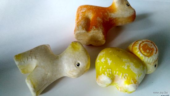 Фигурки животных. СССР. Теленок, ягненок, барашек.