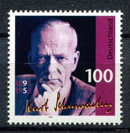 Германия - 1995г. - Курт Шумахер, политик - полная серия, MNH [Mi 1824] - 1 марка