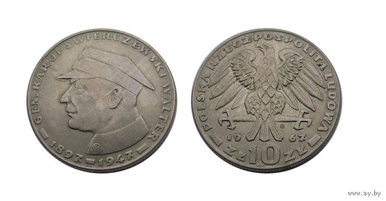 ПОЛЬША 10 ЗЛОТЫХ 1967