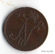 ВЕЛИКОЕ КНЯЖЕСТВО ФИНЛЯНДСКОЕ. 1 ПЕННИ 1900.