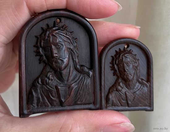 Иисус Христос Ладанка, иконка из дерева Палисандр, венге Цена разная