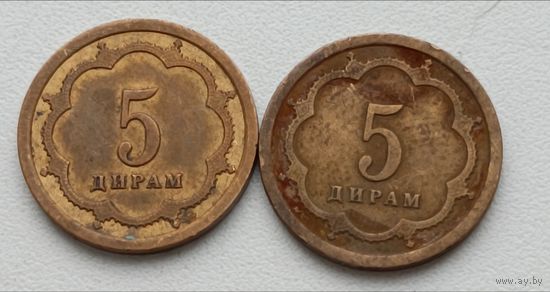 Таджикистан. 5 дирам 2001 года.