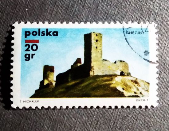 Марка Польша 1971 год Архитектура