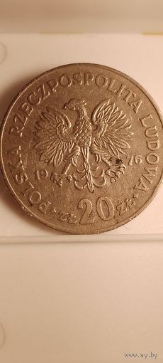 20 злотых 1976 г Марсель Новотко