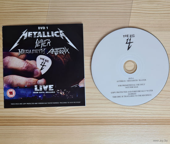 Metallica, Slayer, Megadeth & Anthrax - The Big 4: Live From Sofia, Bulgaria (2 x Promo DVD, Europe, 2010, лицензия)