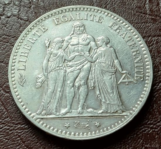 Франция 5 франков, 1875 Геркулес   А     ( 1-13-4 )