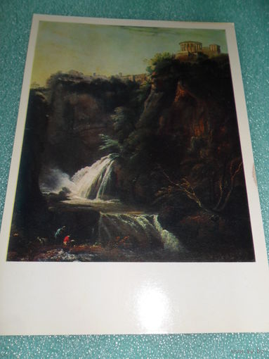 Открытка Щедрин С.Ф. (1791-1830). Водопад в Тиволи. Между 1821 и 1823. Псковский историко-архитектурный музей. Картинная галерея