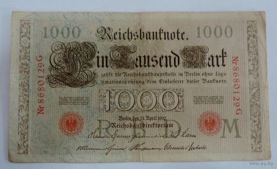 1000 марок 1910 г. Германия.